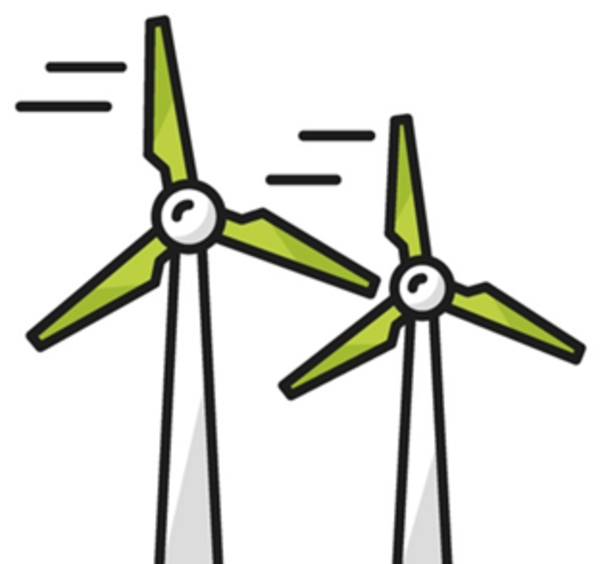 zwei Windräder